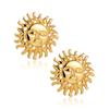 Pendientes de Acero Inoxidable Impermeables con Cara de Sol Lindos Chapados en Oro Diseño Y2K Estética Declaración Joyería de Fiesta Regalo de Cumpleaños