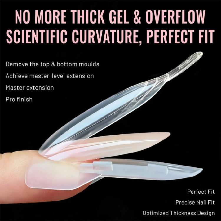 120 Pièces Formes d'Extension d'Ongles Sans Clip Style Sandwich Matériau ABS Flexible et Résistant pour Diverses Formes d'Ongles