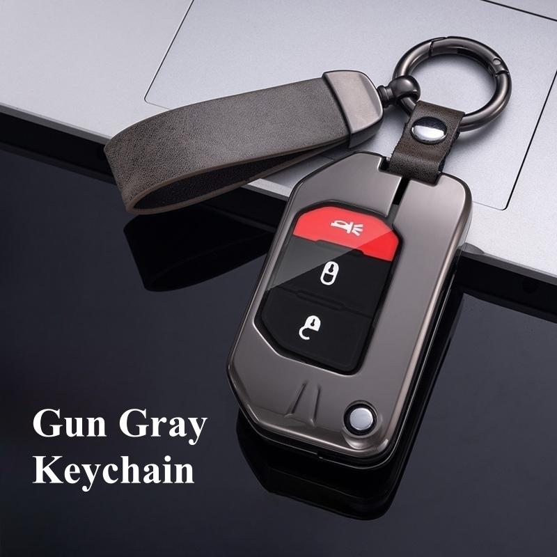 Metal Car Remote Key Case Cover Full Protection For Jeep Wrangler JL TJ Gladiator JT 2018 2019 2021 For Jeep Grand Cherokee Renegade Compass