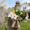 Artificial Flower Basket with Tulip Decorations Door Decoration