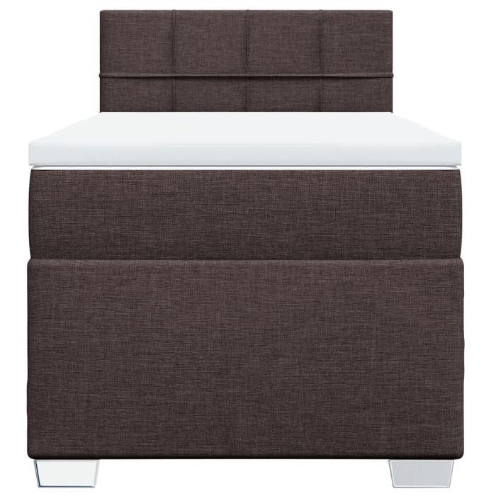 Exclusive House - Slatted Bed Base with Mattress Dark Brown 100x200 Cm