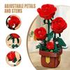 307PCS Rose Potted Plant Constructing Block Flower Playthings Sets Latest Year Christmas Birthday Presents