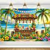 Bannière Tiki Bar ALOHA 2D pour Décoration de Fête sur le Thème Hawaïen