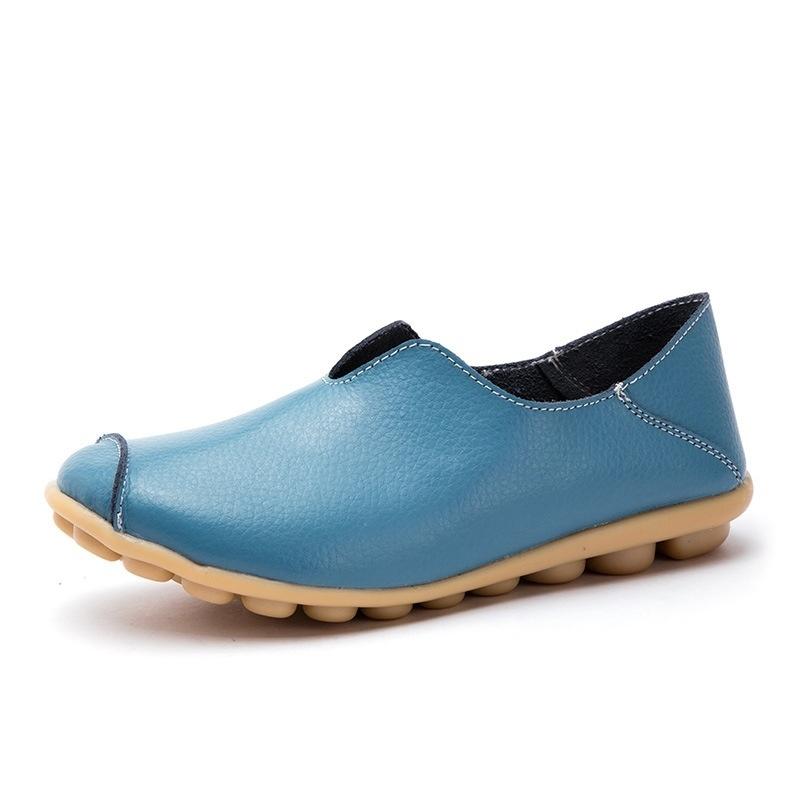 Women's Fashion Breathable Loafers Summer Casual Leather Flat Shoes Sandals Spring Autumn Beach Slippers Moccasins