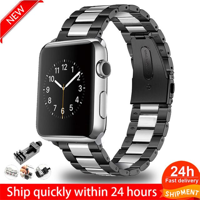 Stainless Steel Strap For Apple Watch Ultra 2 49 45 41 40 46 38 42 44mm Metal Band Bracelet For iWatch Series 10 9 8 7 6 5 4