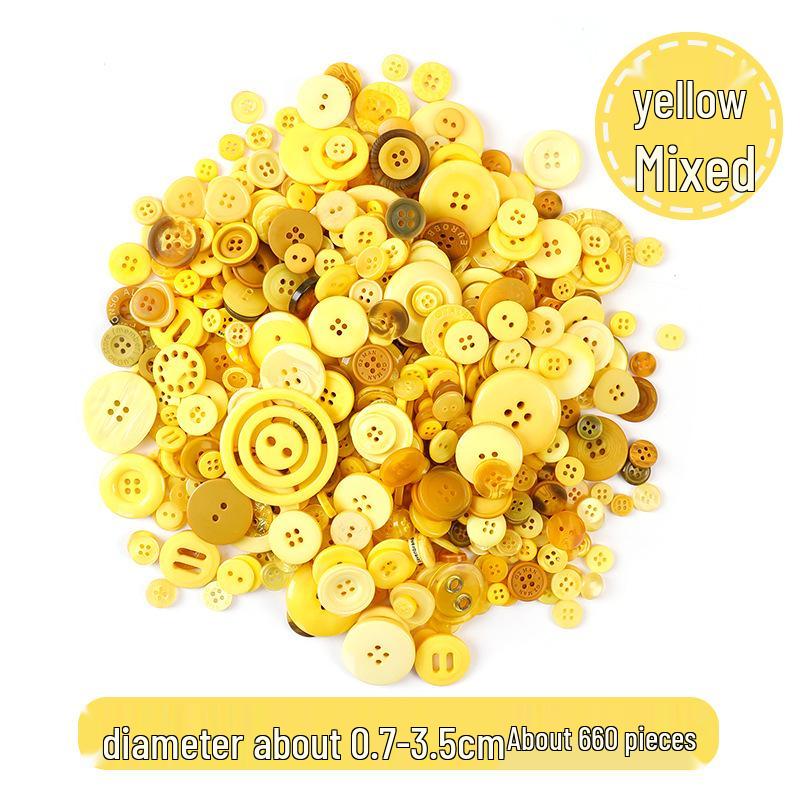 Kindergarten Creative DIY Colorful Resin Button Kit for Kids