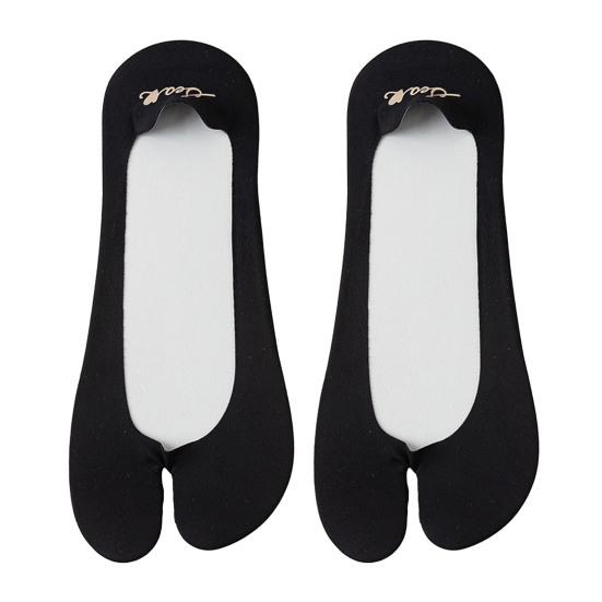 Flip Flop Tabi Socks for Women Elastic Split 2 Toe Socks Low Cut No Show Boat Sock Invisible Thin Cotton Sock