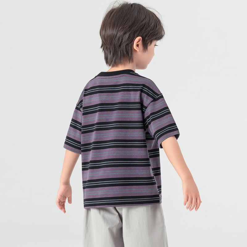 DuoDuoJia Boys' Printed Striped T-Shirt