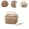 Lunch Container Reusable Microwave Lightweight Airtight Lid Bento Box with Sppon Stackable for Office Home Kitchen Picnic