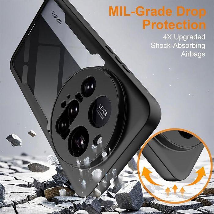 Hülle für Xiaomi 15 Ultra - Vollständiger Schutz Vorderseite Weiches TPU und Rückseite Hartes PC - Schwarz