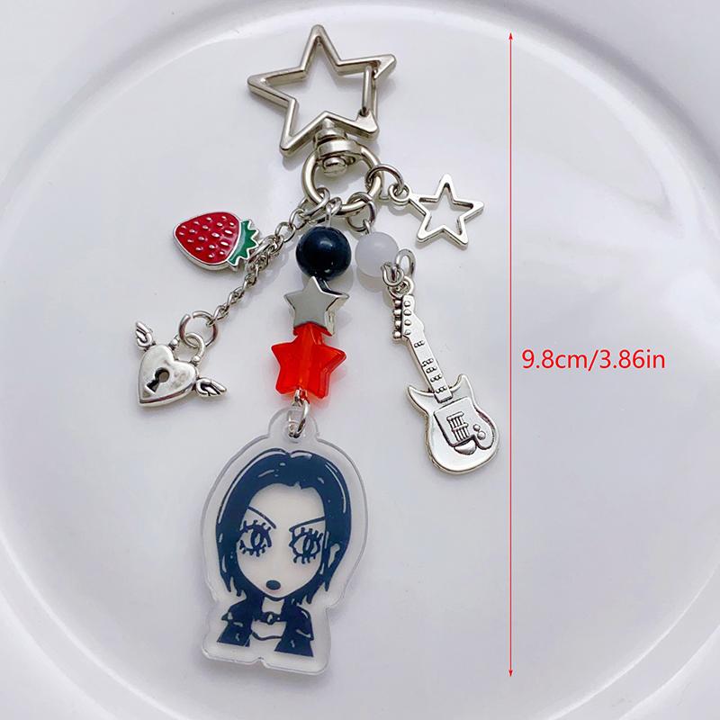 

Брелоки Y2K Nana Hachi Мультяшная Клубника Бас Бисером Брелок Девичий Брелок Подвеска на Сумку Шармы для Камеры Подарки для Девочек