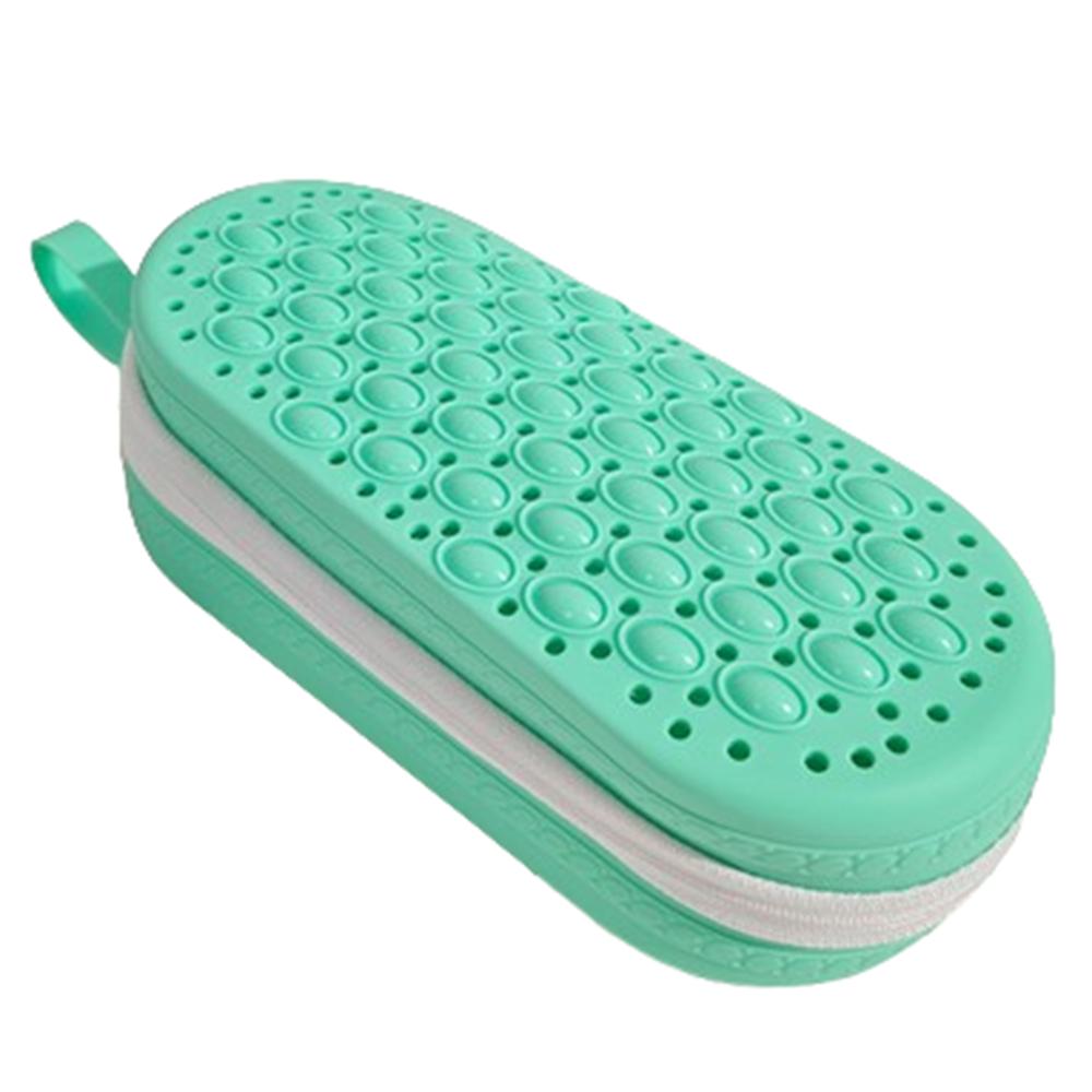 

Silicone Myopia Glasses Case Zipper Eyeglasses Bag Swimming Goggles Storage Box Swimmers зелений
