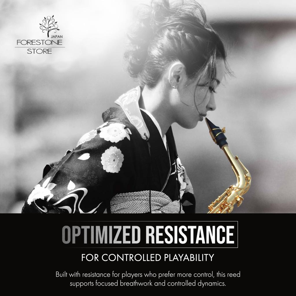 FORESTONE Black Bamboo W-Blast Alto Saxophone Reed [Hardness: MH Medium Hard] FBWAMH