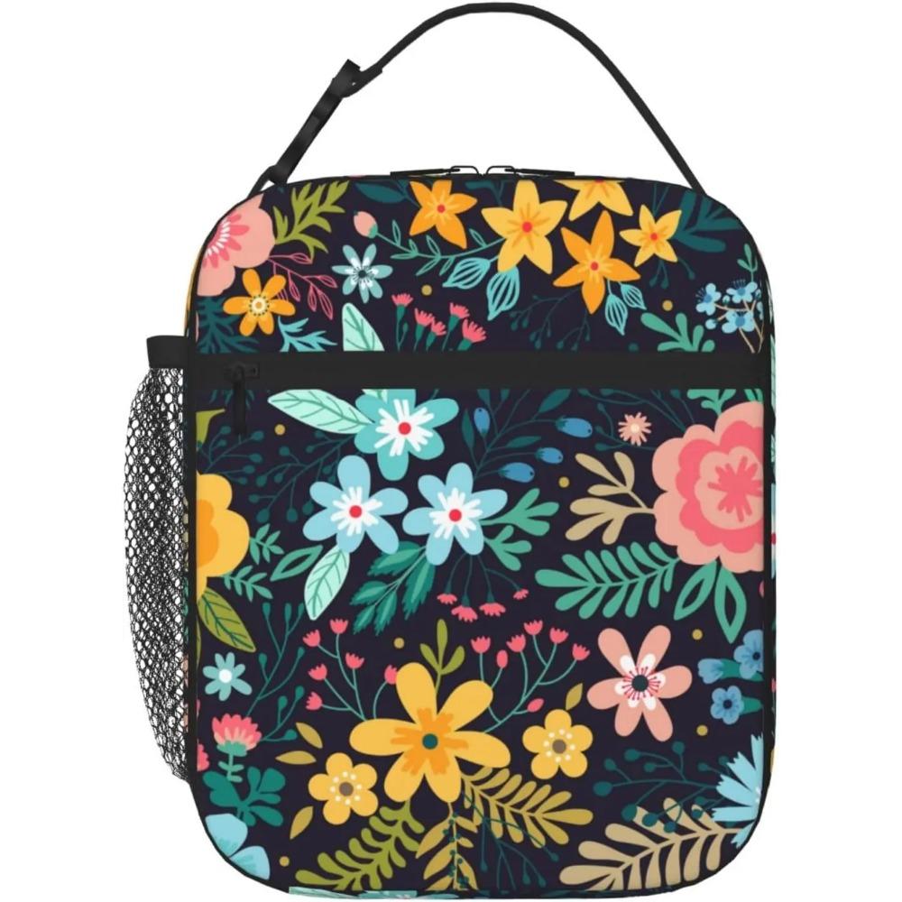 Fox Bunny Cloud Lunch Bag for Women Men Reusable Insulated Lunch Box Portable Lightweight with Side Pocket for Work Picnic