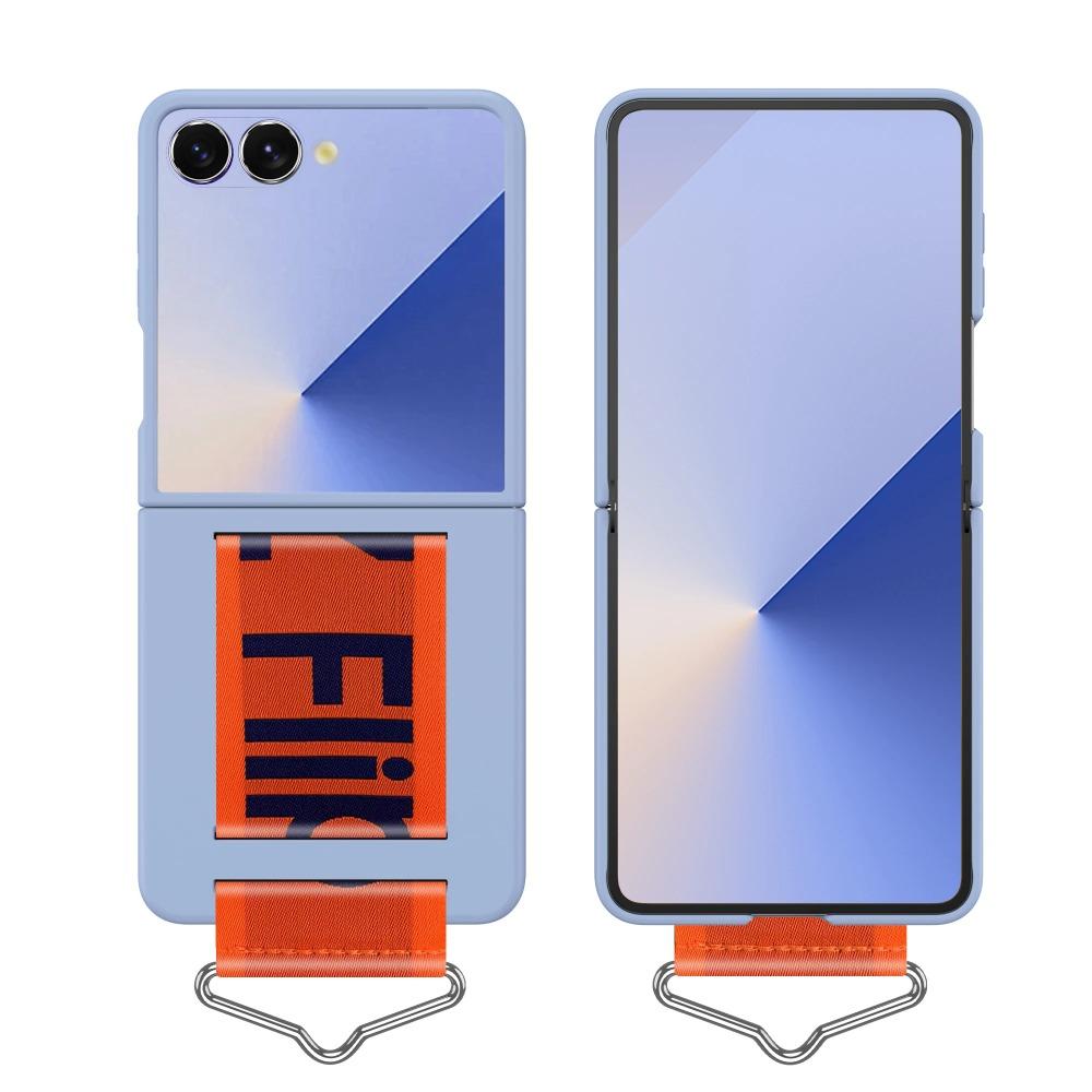 Hochwertige, ultra-dünne Handyhülle mit Hautgefühl für Samsung Galaxy Z Flip7 Flip6 Flip5 Flip4 5G, mit Armband und Ring, Schutzhülle