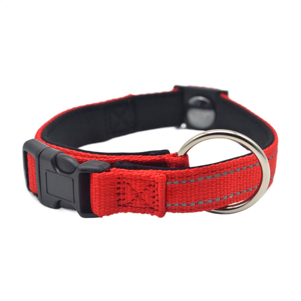 

Magnetic Dog Collar Reflective All-Day Wear Magnet Collar For Senior Pet For Hiking Night Walking Travel Holiday Yard Living червоний