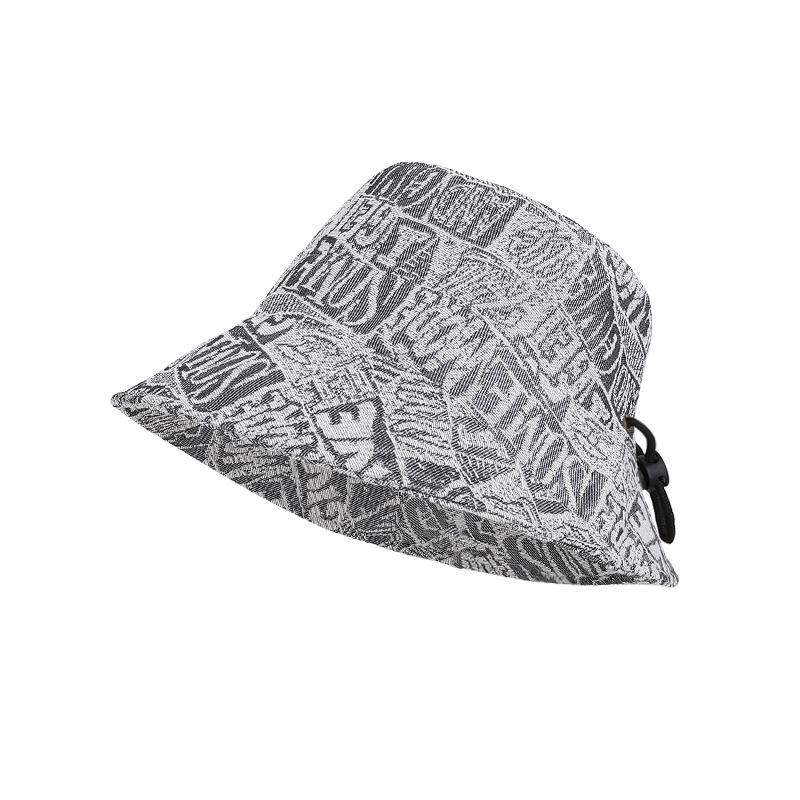 Летняя шляпа Женская шляпа-ведро Шляпа-федора с буквой Шляпа для улицы от солнца серый