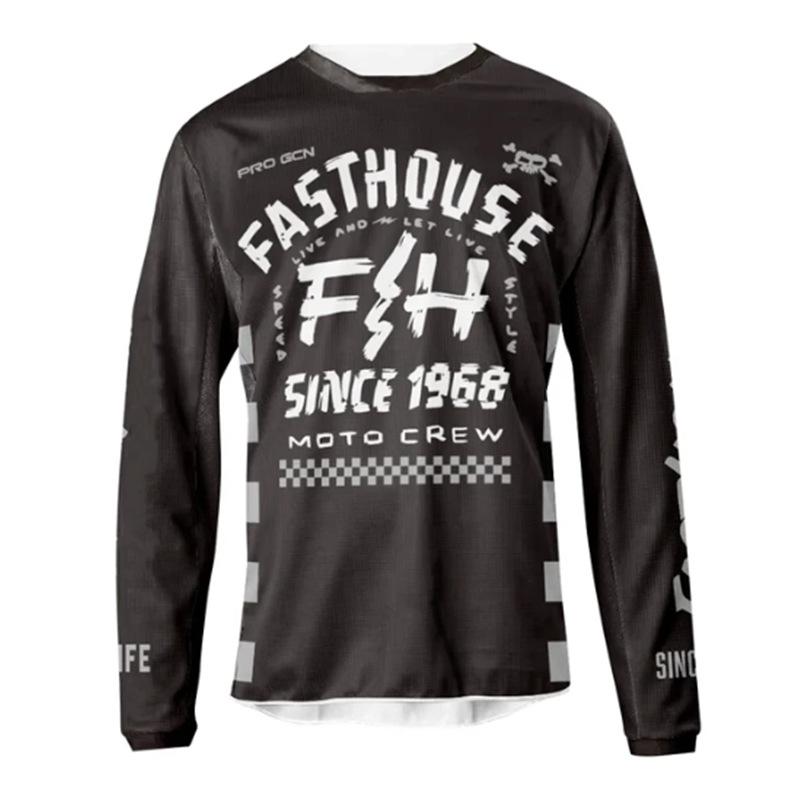 FASTHOUSE Outdoor Cross-country Motorcycle Riding Summer Quick-drying New Long-sleeved T-shirt Mountain Bike Downhill Suit