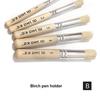 SeamiArt Boar Bristle Short Handle 5-Piece Oil Painting Brush Set with Flat, Round, and Hollow Carving Brushes