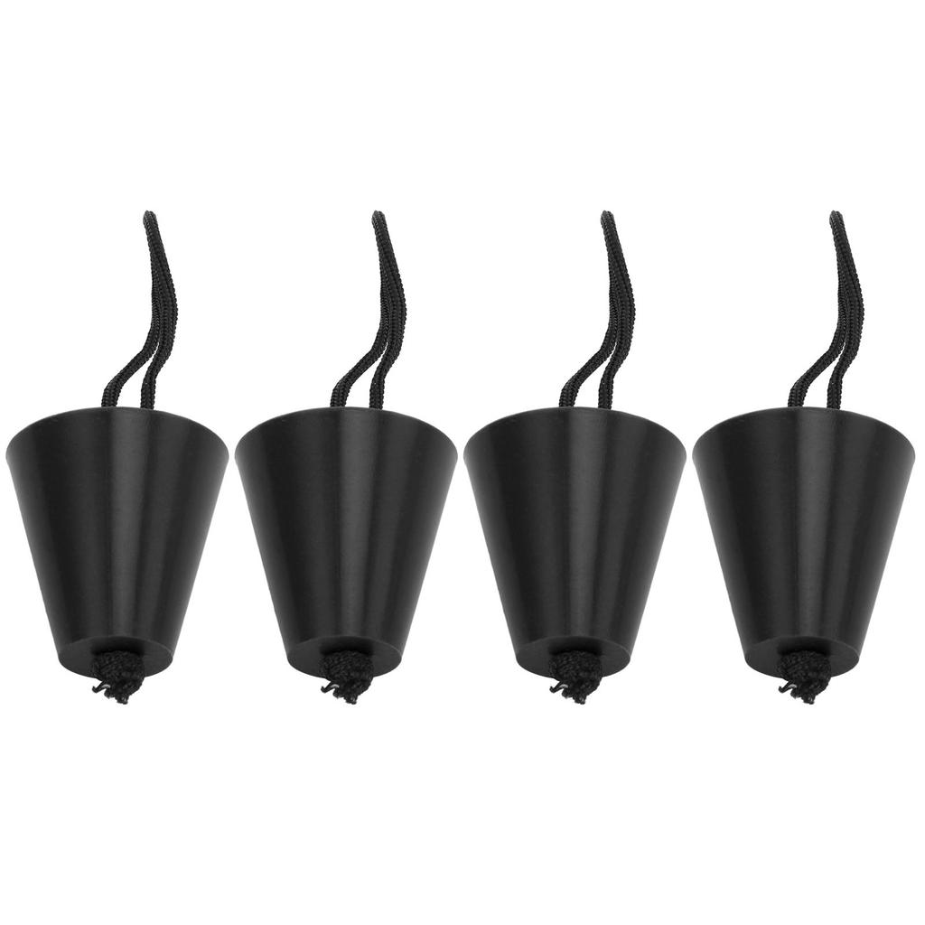 4pcs Scupper Plug Kit with Lanyard Flexible Silicone Drain Holes Stopper Bung   for Kayaks Canoes