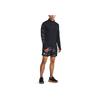 Under Armour Run LAA Letter Pattern Print 1/4 Zip Running Long Sleeve T-Shirt Men Tops Black 1379305-001