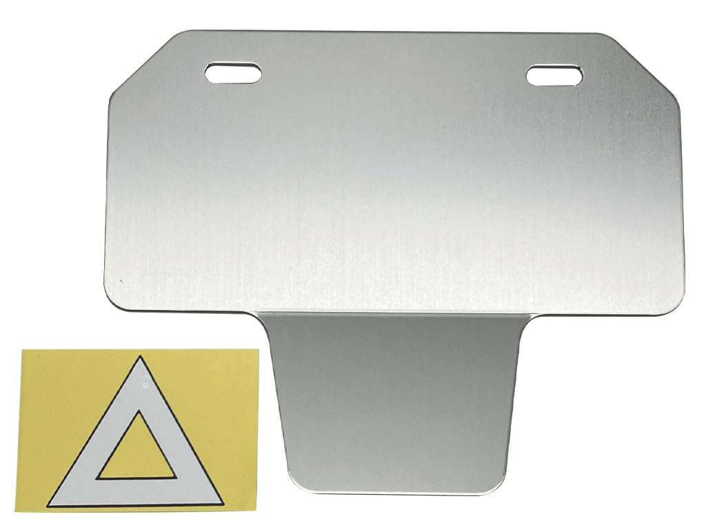 

Cf Posh 203040 Mountain License Plate Holder for 50-125cc with Triangle Sticker Silver chevron shape серебряный