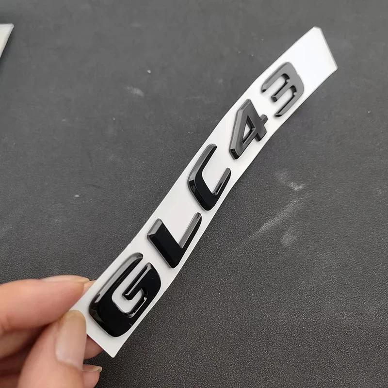 3D ABS Car Rear Trunk Badge Letters Sticker Logo GLC 43 BITURBO 4MATIC Emblem For Mercedes Benz AMG GLC43 X253 Accessories