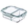 KADAX glass food container with 2 compartments and lid, 1 litre, 4 pieces