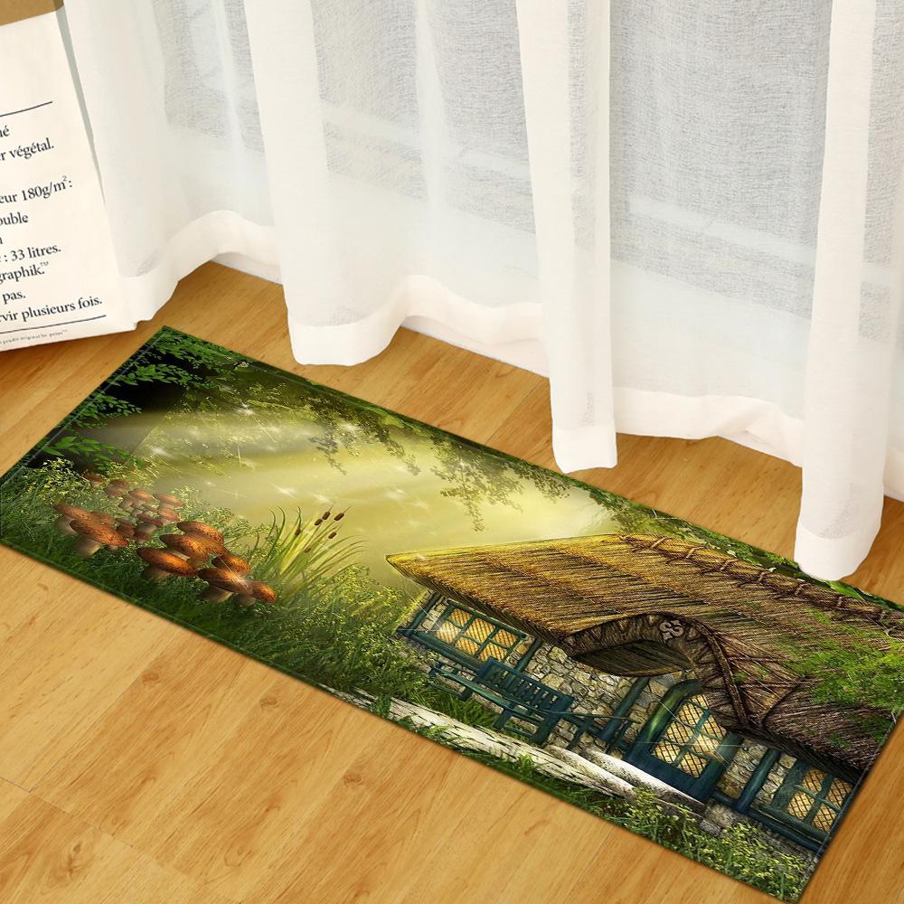 Fresh Landscape Bedroom Bay Window Mat Household Door Mat Kitchen Absorbent Floor Mat Bathroom Floor Mat Living Room Carpet