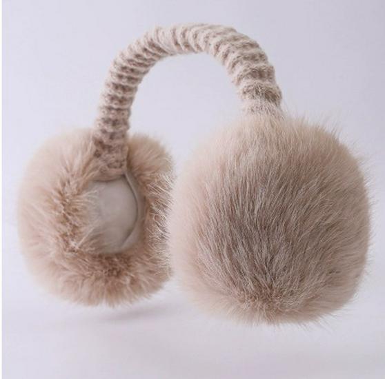 Women's Foldable Cute Plush Winter Ear Muffs - Warm, Windproof Ear Covers & Protection