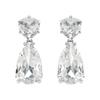 Mesmera Series Drop-Shaped Rhodium-Plated Earrings Women Earrings Silver 5661683