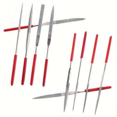 10 pezzi/set Lime Diamantate per Tastiera di Chitarra Luthier Metal Edge Polish Tool per Strumenti Musicali Fai da Te Parti Accessori 140x3MM