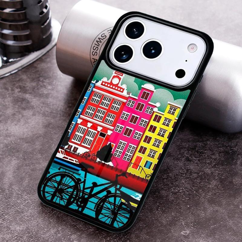Amsterdam City Poster Phone Case For iPhone 17 16 15 14 13 12 11 Pro Max Plus 17Air Soft Silicone Cover