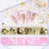 Pink Gold Butterfly & Heart Nail Art Sequin Accessories