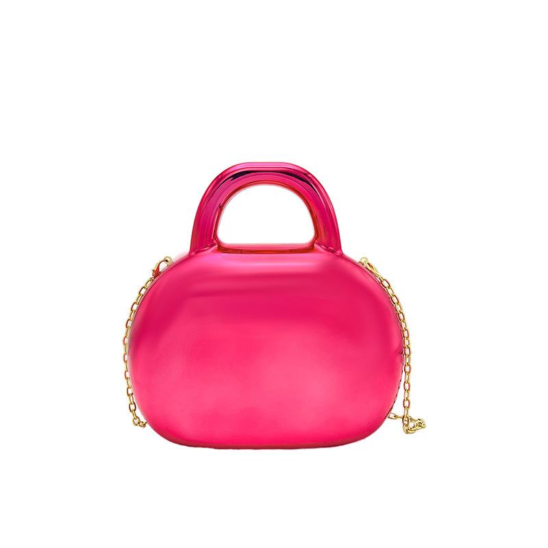 Women's bag personalized special-shaped glossy acrylic bag 2025 new Mori candy-colored portable messenger shell bag