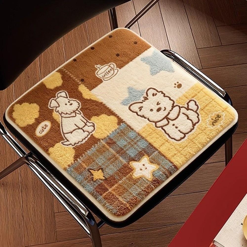 Thick Soft Chair Cushion Cartoon Office Seat Mat Decorative Warm Seat Cushion  Bedroom