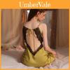 Lace Satin Sleepwear Set With V Neck And Sleeveless Design For Women