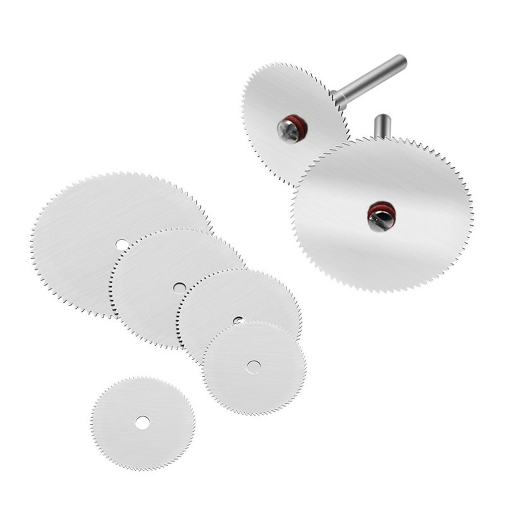 6pcs/setsliced Metal Cutting  Discs With 1 Mandrel For Dremel Rotary Tools 16 18 22 25 32mm Cutting Discs
