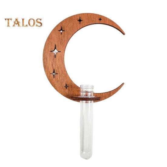 

Настенный горшок для растений в помещении Прозрачные горшки с деревянной полой подставкой Пластиковые пробирки Вертикальная станция для выращивания растений на гидропонике Воздушные растения B