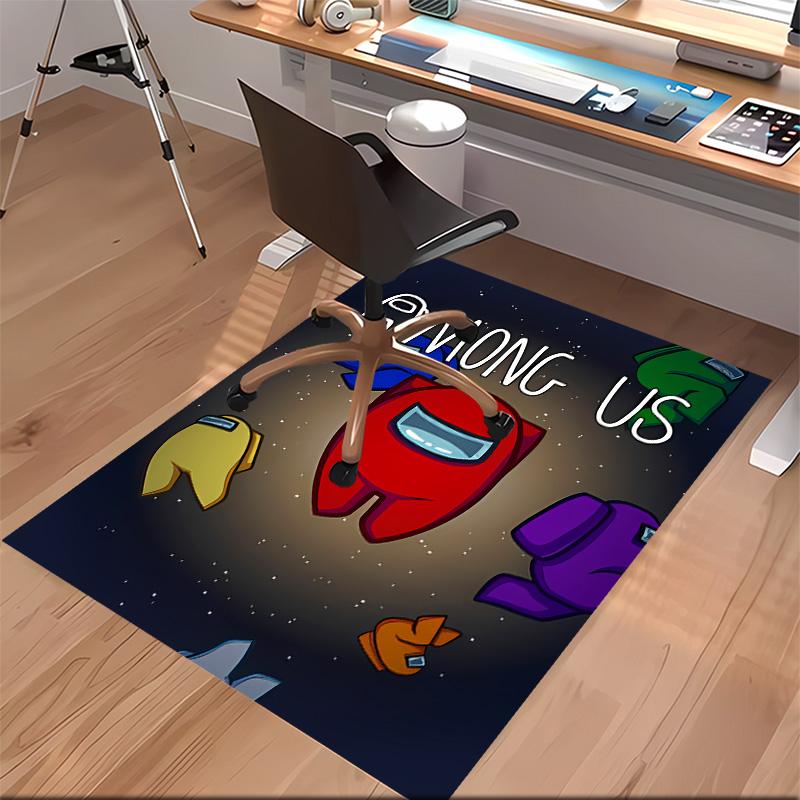 Among Us Print Area Rug-Soft,Washable Non-Slip Indoor Mat Office Chairs,Living Room,Home Office Decorative Rug