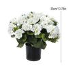 Artificial Geranium Flowers For Outdoors 13" Potted Fake Geraniums Bush UV Resistant Faux Silk Flower For Front Porch Decor