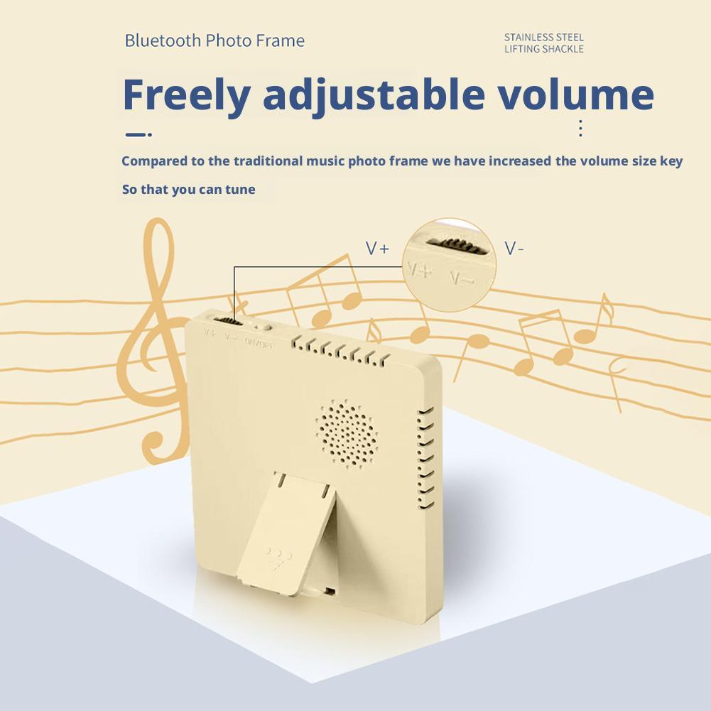 Multi Functional Bluetooth Wireless Music Photo Frame, DIY Photos, Messages, Timed Magnetic Music Refrigerator Stickers
