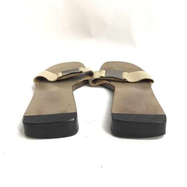 Gucci Flat Sandals Women’s 22.5 Beige Italy Made