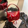 Premium Texture Small Bag Women's New Fashion Chain Shoulder Messenger Bag Versatile Patent Leather Portable Small Square Bag