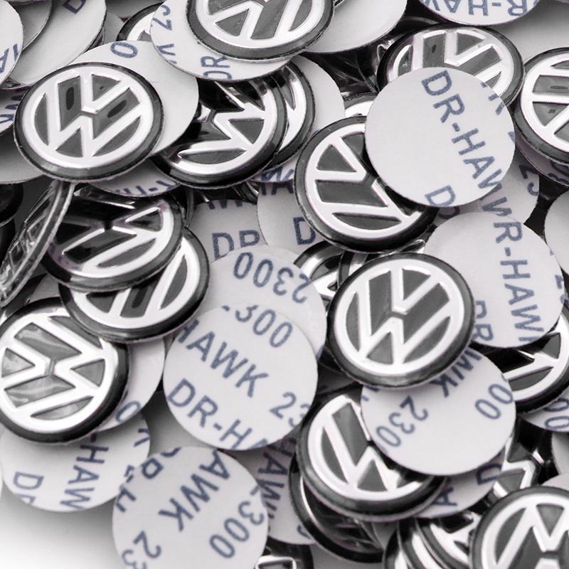 XMZSA1 10Pcs Black 3D Car Styling Remote Control Key GTI Logo Small Sticker for VW Jetta Golf Beetle CC EOS R32 MK4 golf 4 motion MTM