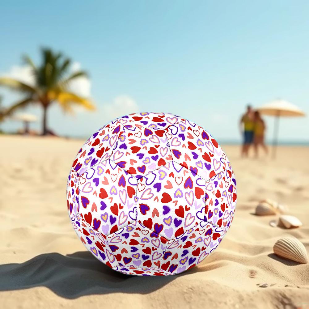 1PC Colorful Heart Soccer Ball Size 5 Football Machine Sewn Indoor/Outdoor Universal Football A120