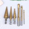 6 Pcs Titanium Drill Bits Set, 3-12Mm For Metal Wood, Hard Steel Twist Bits, Corrosion Resistant, Precision Hole Enlarging Tools