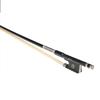 MIVI Music NB-720 Classic Carbon Fiber Violin Bow Size 1/8 Ebony Frog Octagonal Silver Mount Well-Balanced Lightweight Mongolian Horsehair