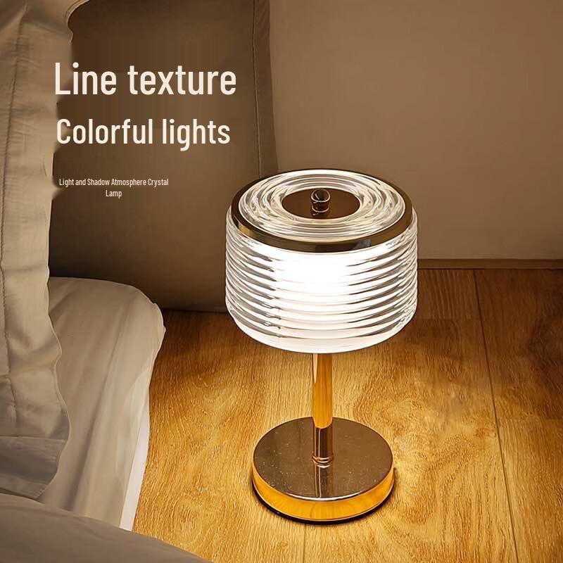 Rechargeable 3-Color Crystal Bedside Lamp