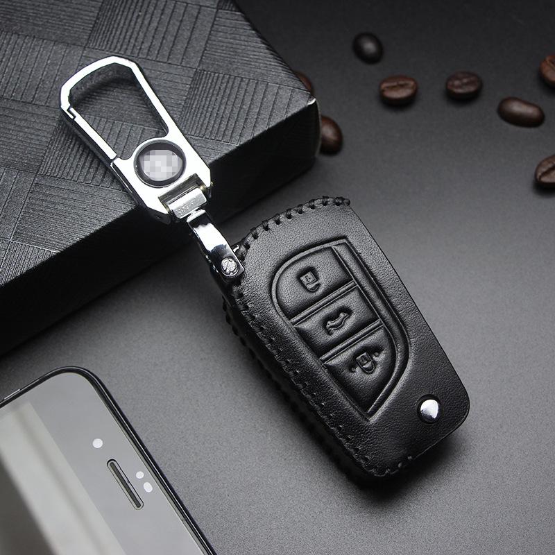 Toyota Genuine Leather Key Case Cover for RAV4, Camry, Corolla, Highlander